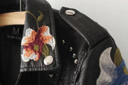 VintyFlower - Veste en cuir motif Floral