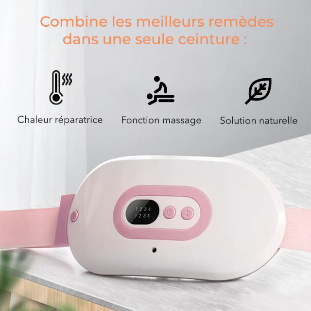 Feminine - Ceinture Chauffante et Vibrante contre les Douleurs Menstruelles