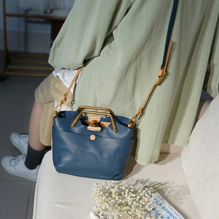 EmeraudeBag - Sac vintage en véritable cuir - Beryleo