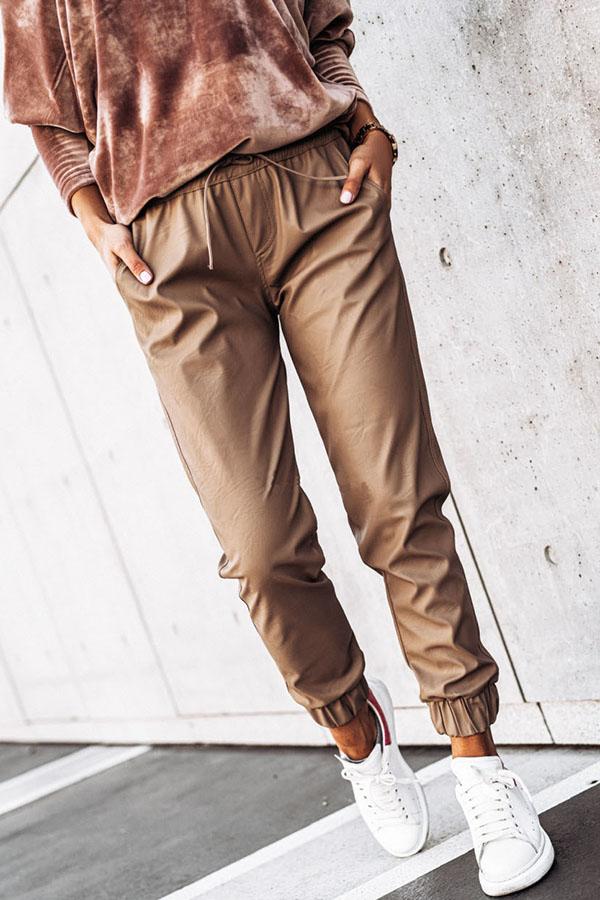 Leather Jog Pant - Panalin type jogging en faux cuir ultra-confortable - Beryleo