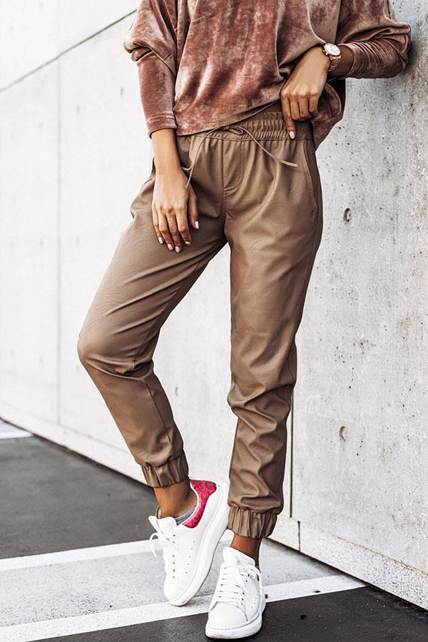 Leather Jog Pant - Panalin type jogging en faux cuir ultra-confortable - Beryleo