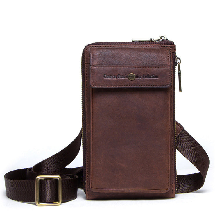 Sac/portefeuille rétro de luxe en cuir véritable pour téléphone portable - Beryleo